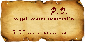 Polyákovits Domicián névjegykártya